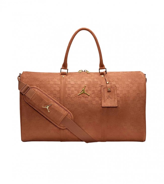 Jordan Suede Monogram Cognac Duffel 40l