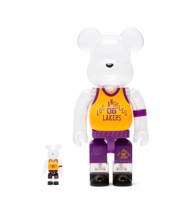 Bearbrick x Bodega x NBA Worldwide Respect Los Angeles Lakers 100% & 400% Set