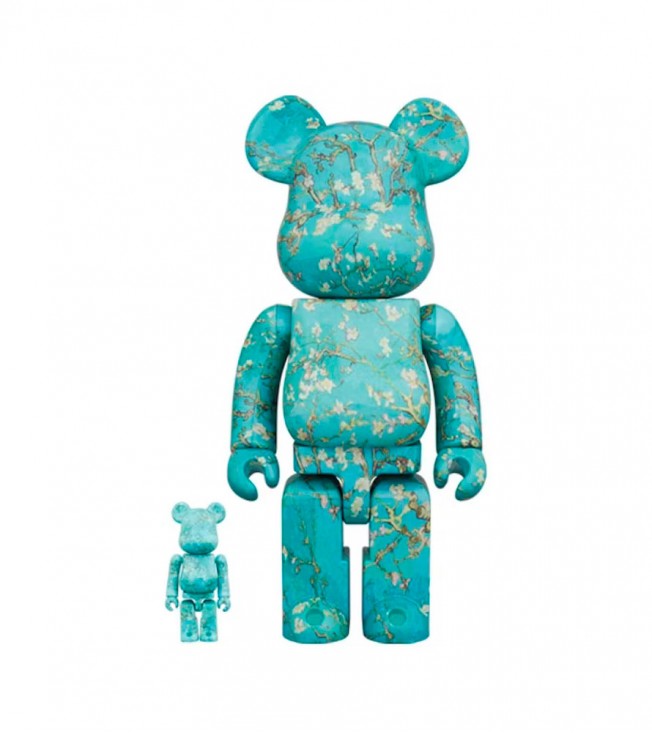 Bearbrick x Van Gogh Museum Van Gogh (Almond Blossom) 100% & 400% Set