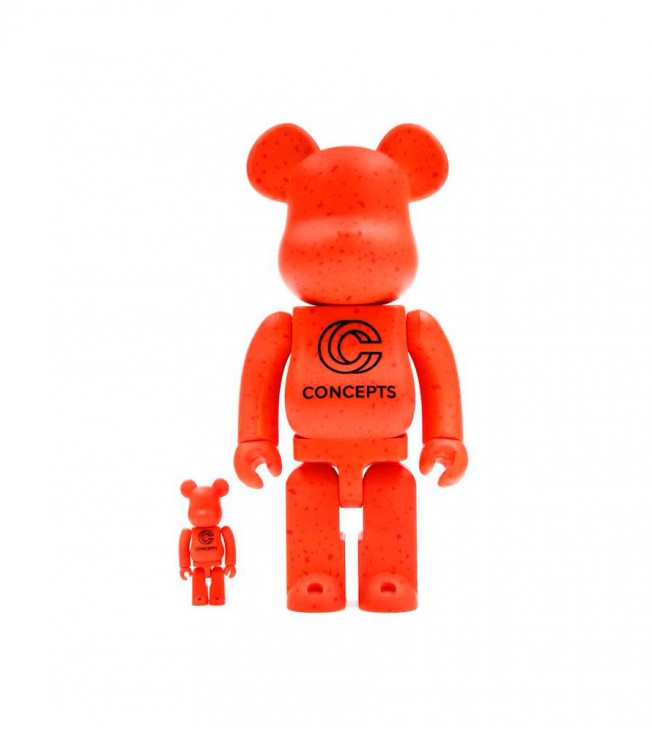 Bearbrick x Concepts Orange Lobster 100% & 400% Set