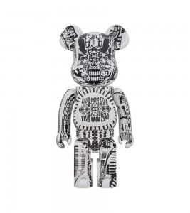 Bearbrick HR GIGER 1000% White Chrome
