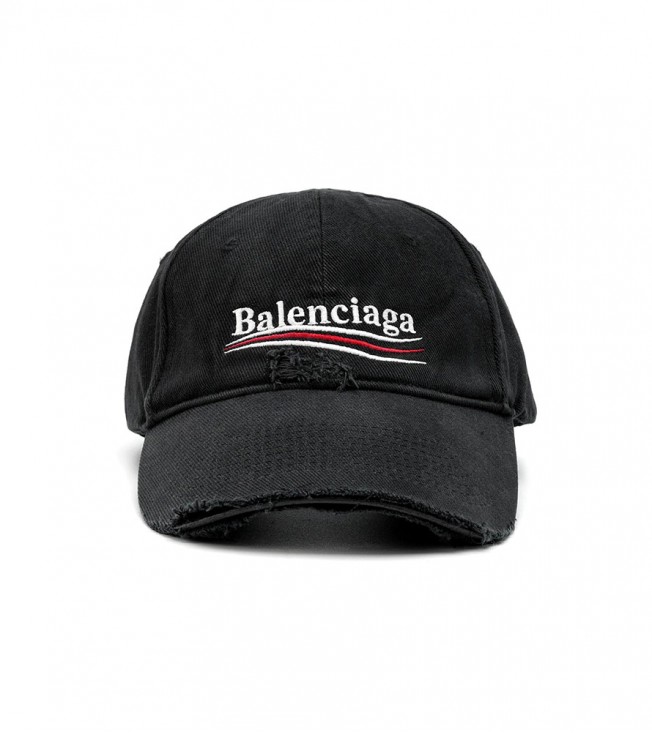 Balenciaga Political Campaign Destroyed Cap Black