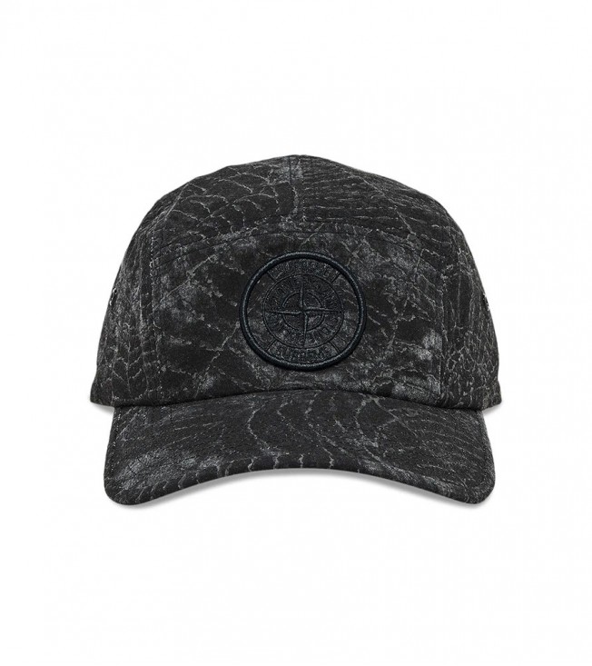 Supreme X Stone Island Camp Cap Black