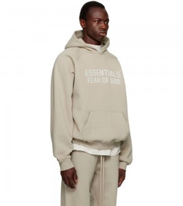 Fear Of God Essentials Gray Raglan Hoodie Seal - Фото №2