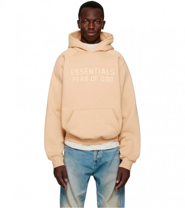 Fear Of God Essentials Beige Raglan Hoodie Sand
