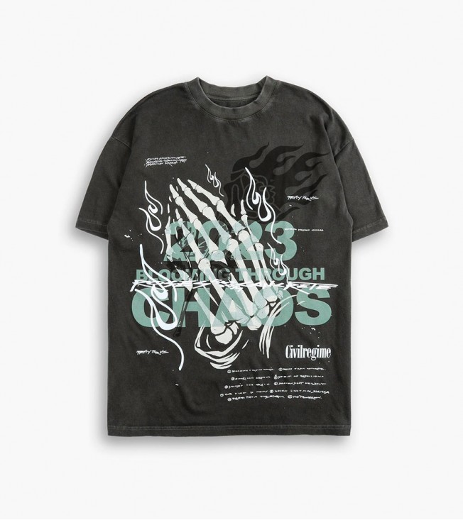 Pray For Us American Classic Oversized Tee In Vintage Ashes