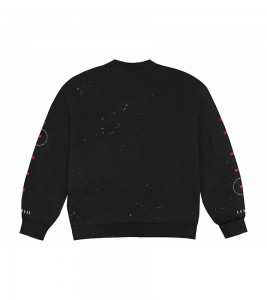 Travis Scott Stitched Crewneck Black - Фото №2