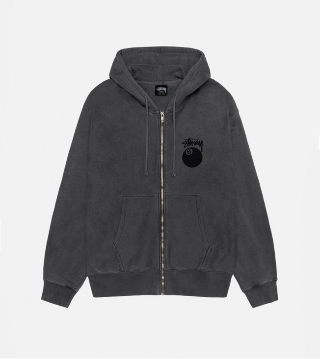 Stussy 8 Ball Zip Hoodie Pigment Dyed