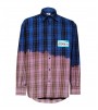 Vetements Bleached My Name Is Vetements Flannel Shirt 1887 Flannel Blue