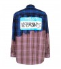 Vetements Bleached My Name Is Vetements Flannel Shirt 1887 Flannel Blue