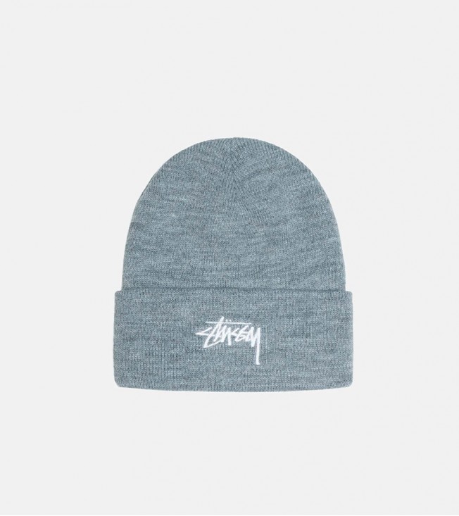 Stussy Cuff Beanie Stock Grey Heather