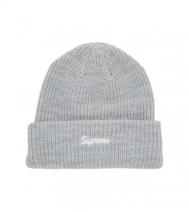 Supreme Loose Gauge Beanie Heather Grey