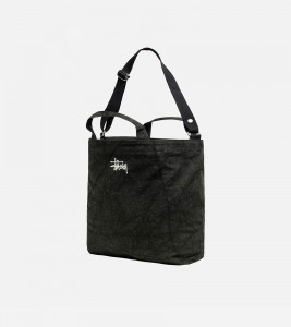 Stussy Canvas Crossbody Bag Black - Фото №2