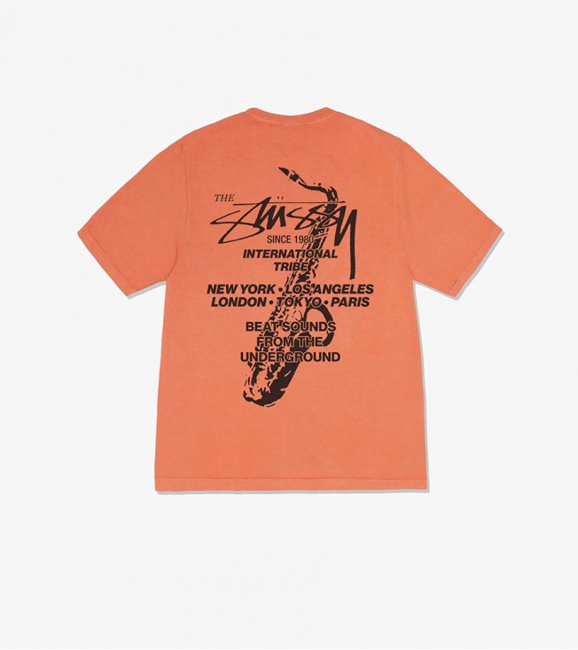 Stussy Beat Sounds Pig. Dyed Tee Rust