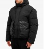 Represent Layered Hooded Puffer Jet Black
