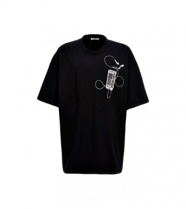 Off-white Scan Arrow Rain Drum T-shirt Black Oversize