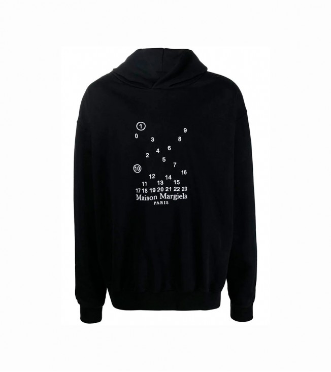 Maison Margiela Oversized Calendar Graphic Logo Hoodie