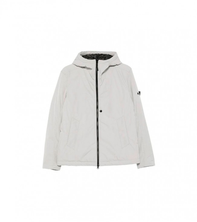 Stone Island Micro Twill Padded Jacket Pearl Grey