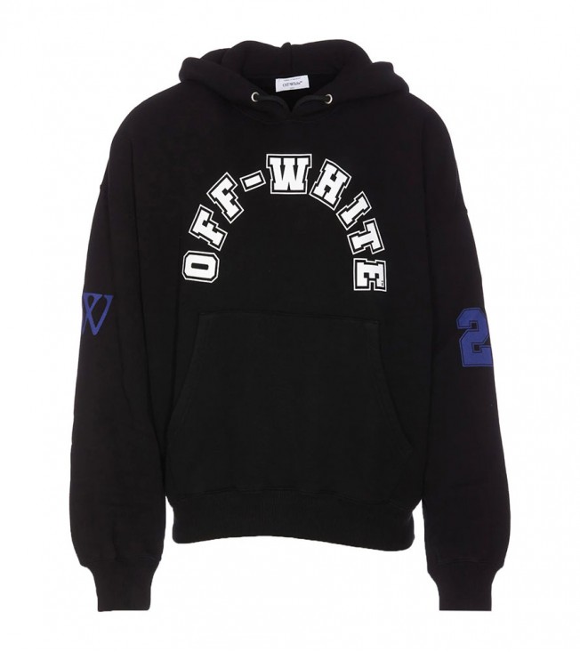 Off-white Football Over Hoodie Black