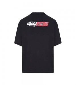 Balenciaga Medium Fit Blncg 24/7 T-shirt Black - Фото №2