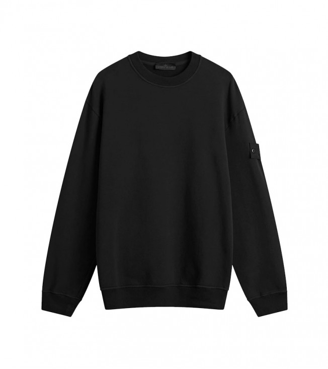 Stone Island Ghost Piece Crewneck Sweater Black