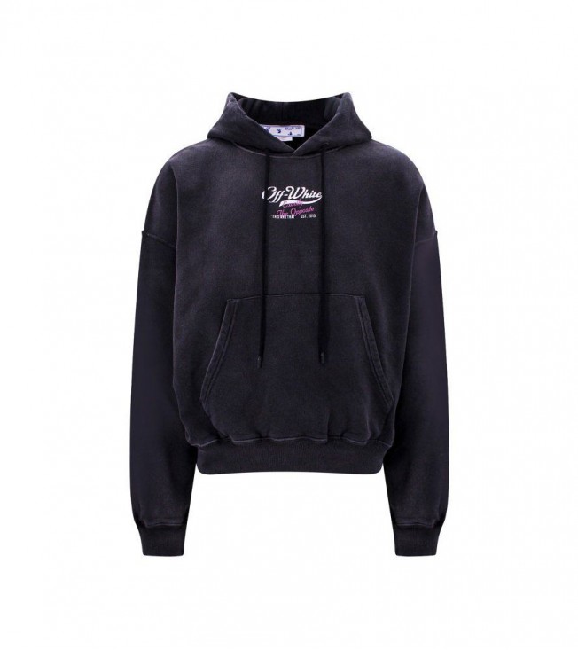 Off-white Wave Off Boxy Hoodie Black