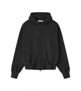 Fear Of God Essentials Zip Hoodie Vintage Black