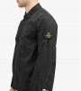 Stone Island Supima Cotton Twill Stretch-tc Overshirt Jacket Black
