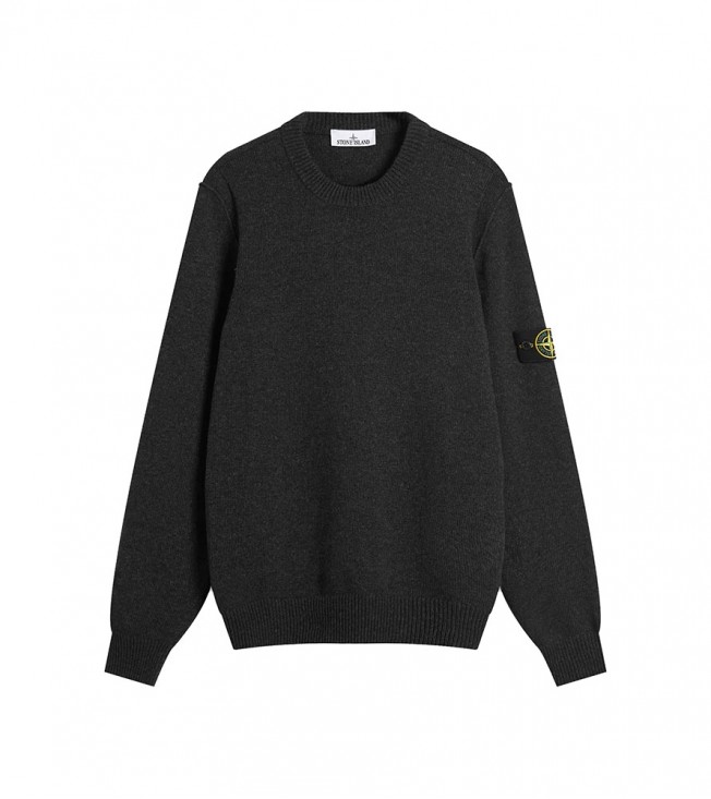 Stone Island Lambswool Jumper Sweater Charcoal