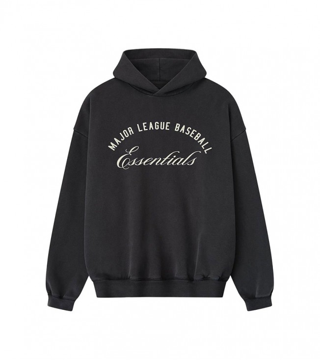 Fear Of God Essentials Mlb Sport Hoodie Black