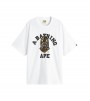 Bape 1st Camo Shark Seijin College T-shirt White