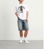 Bape 1st Camo Shark Seijin College T-shirt White