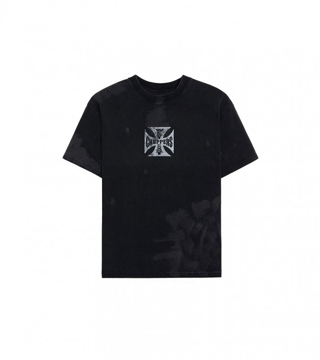 West Coast Choppers Bleach Cross Logo T-shirt
