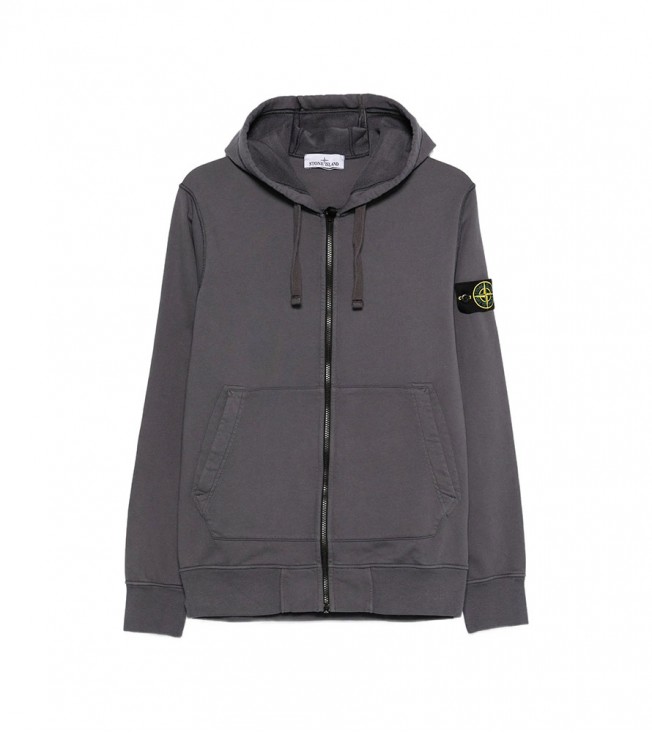 Stone Island Organic Cotton Hoodie Grey