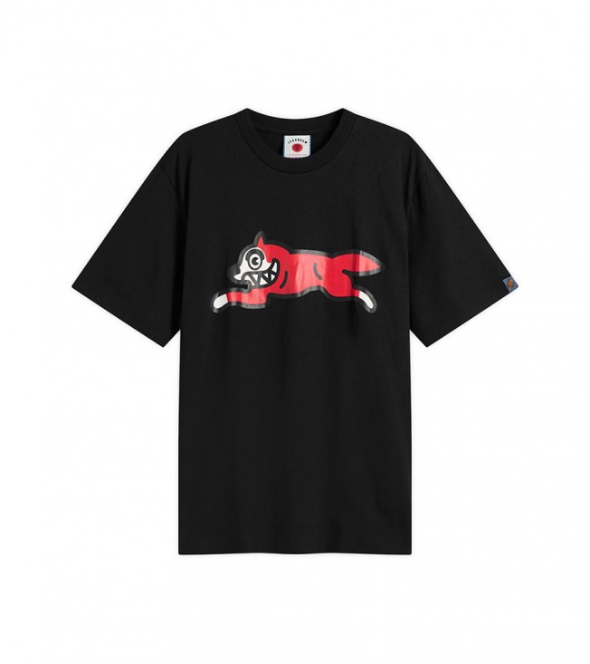 Icecream Running Dog T-shirt Black Red