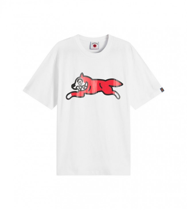 Icecream Running Dog T-shirt White Red
