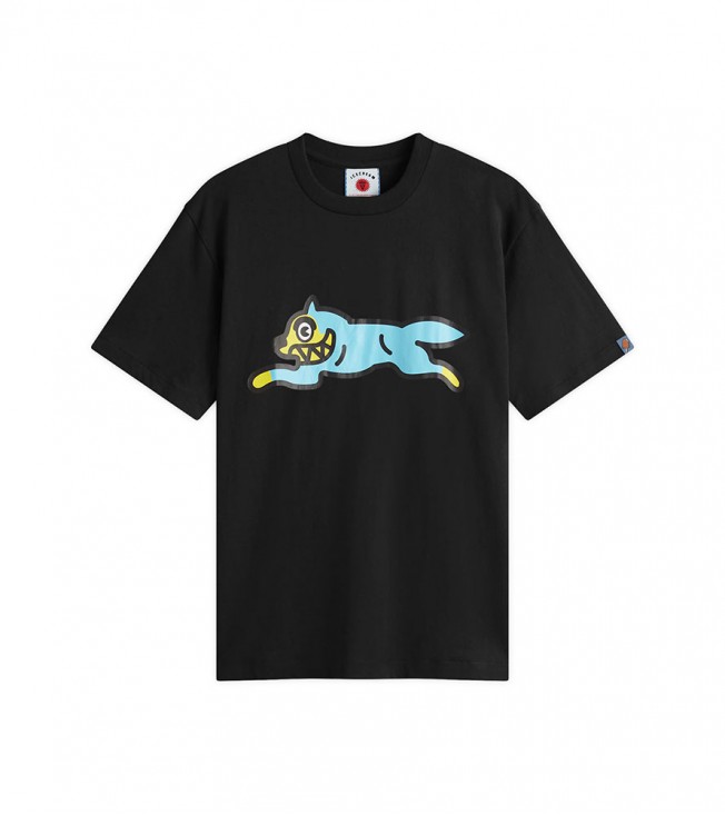 Icecream Running Dog T-shirt Black Blue