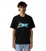Icecream Running Dog T-shirt Black Blue