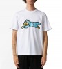 Icecream Running Dog T-shirt White Blue