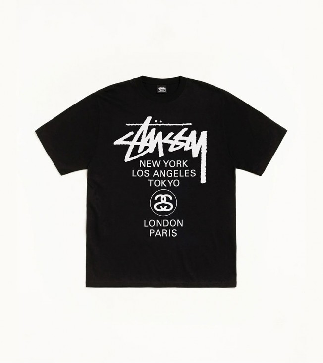Футболка Stussy World Tour Tee Black 3903962-black