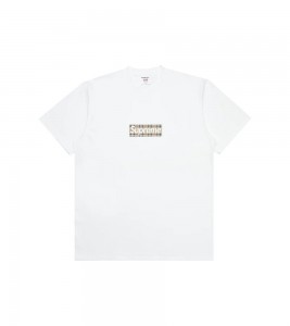 Футболка Supreme Burberry Box Logo Tee White