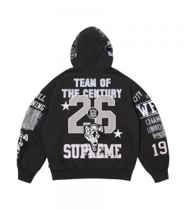 Supreme Warriors Zip Up Hoodie Black - Фото №2