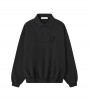 Fear Of God Essentials Classic Polo Sweatshirt Vintage Black