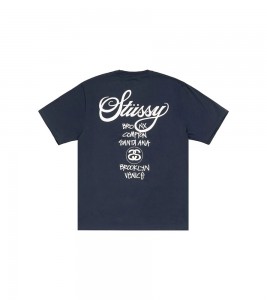Stussy World Tour Tee Sun Faded Navy - ???? ?20