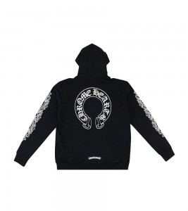 Худи Chrome Hearts Horseshoe Floral Cross Black - Фото №2