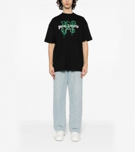 Palm Angels Milan Green Spray Tee - ???? ?20