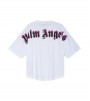 Palm Angels Doubled Allover Fuchsia White Tee