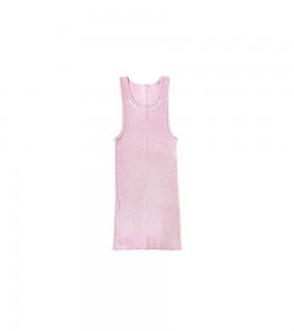 Chrome Hearts Pink Love You Neck Logo Tank Top