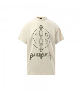 Balenciaga Bb Metal Logo White Beige