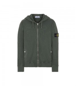 Stone Island Green Lightweight Zip Hoodie